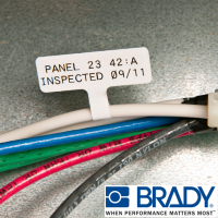 Brady B-425 Matt white polyolefin with permanent acrylic adhesive