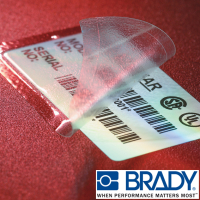 Brady B-966B Gloss Clear Polyester Over Laminate With Permanent Acrylic Adhesive