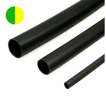 PLF100-12.7 Green and Yellow polyolefin 2:1 heatshrink 12.7mm