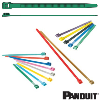 IT9115-CUV5A 389x8.9mm green weather resistant In-line cable tie