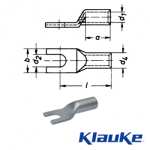 Klauke 56C4 M4 Nickel Fork Terminal 0.5-1mm²