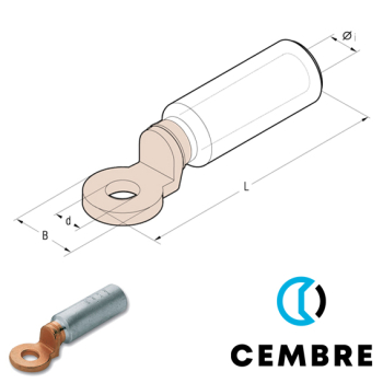 CAA35-M12 Cembre Aluminium/Copper bi-metallic lug 35mm²