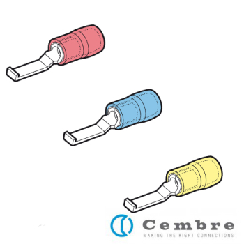 Cembre Nylon Insulated Hooked Blade Terminals