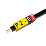 Partex PZ1C/C-3 Orange Colour coded sraight cut cable marker 0.75 - 4mm² - 3