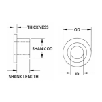 10SCM008012 8x12 metric screw insulators/shoulder washers