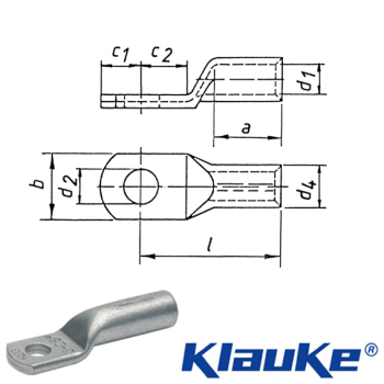 101R8 Klauke DIN M8 compression cable lug 6mm²