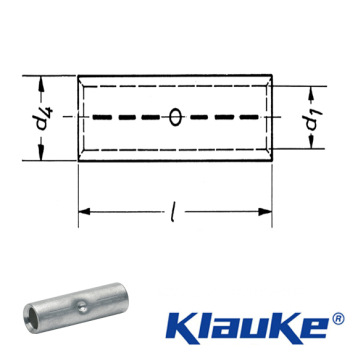 126R Klauke DIN Compression butt 50mm² 126R Klauke DIN Compression butt 50mm²