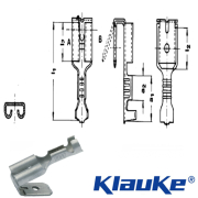 1730AZ Klauke un-insulated piggyback terminal for fine stranded conductors 1.5-2.5mm sq