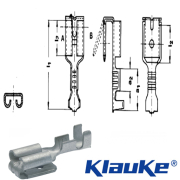 18203AZ Klauke un-insulated piggyback terminal for fine stranded conductors 0.5-1mm sq