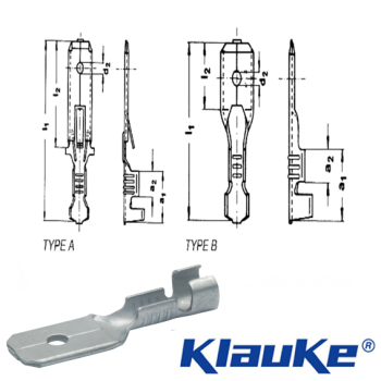 1830 Klauke un-insulated tab for fine stranded conductors 1.5-2.5mm sq 1830 Klauke un-insulated tab for fine stranded conductors 1.5-2.5mm sq