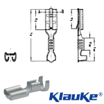 2750 Klauke un-insulated receptacles with locking latch 4-6mm sq 2750 Klauke un-insulated receptacles with locking latch 4-6mm sq