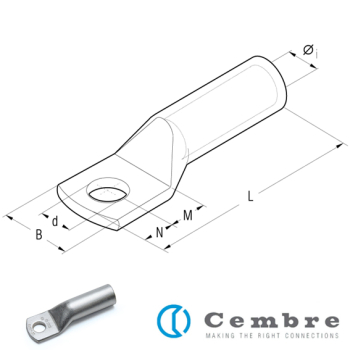 2A5-M10 Cembre heavy duty lug 25mm² 2A5-M10 Cembre heavy duty lug 25mm²