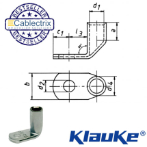 49R8 Klauke R series M8 90° cable lug 120mm²