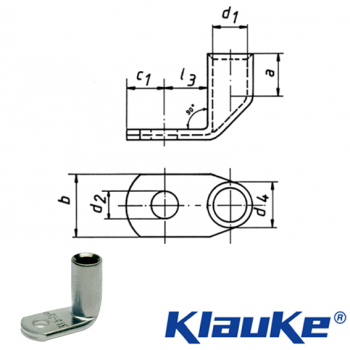 50R16 Klauke R series M16 90° cable lug 150mm² 50R16 Klauke R series M16 90° cable lug 150mm²