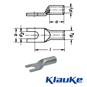 Klauke 59C6 M6 Nickel Fork Terminal 10mm² Klauke 59C6 M6 Nickel Fork Terminal 10mm²