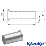 738 Klauke 2.5mm² 8mm Tubular end-sleeves to DIN 738 Klauke 2.5mm² 8mm Tubular end-sleeves to DIN