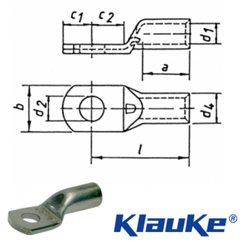 94R6 Klauke M6 Standard Type Tubular Cable Lug 4mm² 94R6 Klauke M6 Standard Type Tubular Cable Lug 4mm²