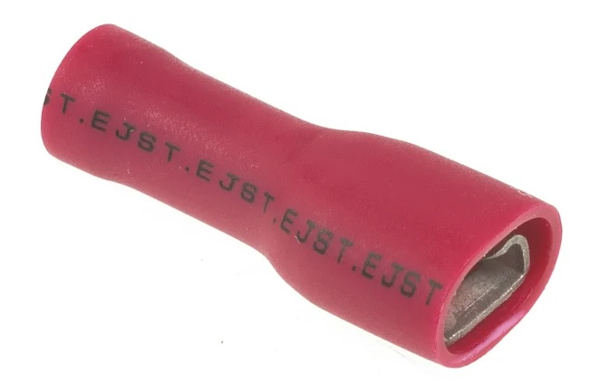 FLVDDF1.25-187A-8 JST PVC fully insulated flared entry female push-on terminal 0.25-1.65mm² FLVDDF1.25-187A-8 JST PVC fully insulated flared entry female push-on terminal 0.25-1.65mm²