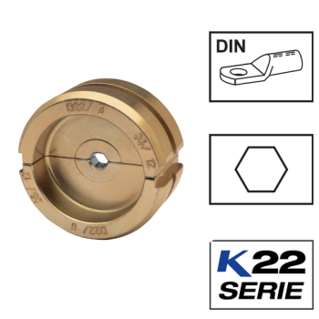 Klauke D22 Crimping Dies For Copper Lugs & Connectors To DIN