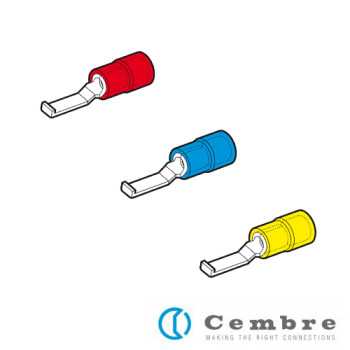 Cembre Polycarbonate Insulated Hooked Blade Terminals
