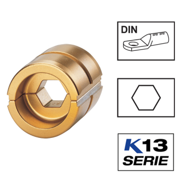 Klauke HD13 Crimping Dies For Copper Lugs & Connectors To DIN