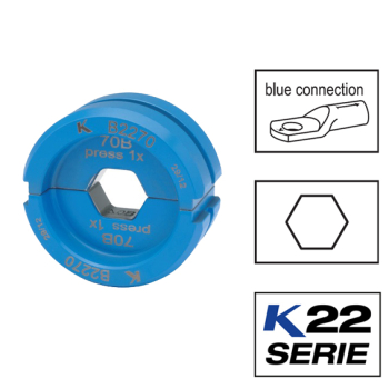Klauke B22 Crimping Dies For Blue Connection Lugs