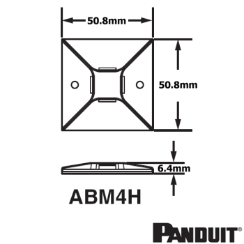 ABM4H Four Way Adhesive Backed Cable Tie Mounts ABM4H Four Way Adhesive Backed Cable Tie Mounts