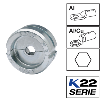 Klauke A2210 Crimping dies 10mm sq for aluminium lugs to DIN