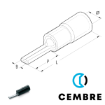 ANE2-P12 Cembre insulated pin terminal 10mm²