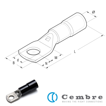 ANE30-M14 Cembre insulated lug 150mm² ANE30-M14 Cembre insulated lug 150mm²