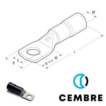 ANE7-M12 Cembre insulated lug 35mm² ANE7-M12 Cembre insulated lug 35mm²
