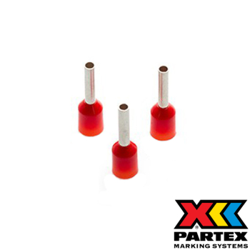 CEF108F Red French colour coded ferrule 1mm²