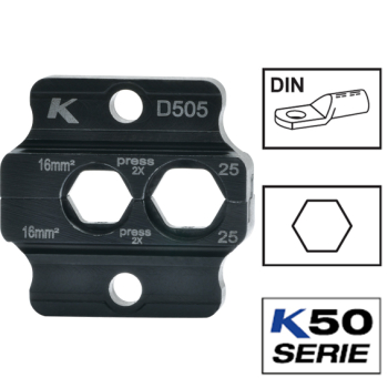 Klauke D504 Crimping dies 6-16mm sq Klauke D504 Crimping dies 6-16mm sq