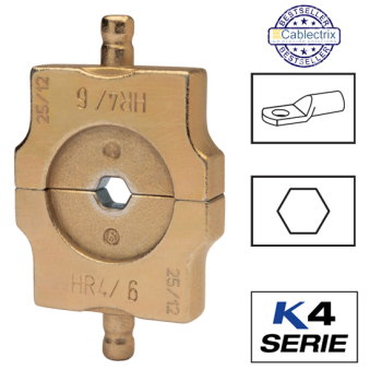 Klauke HR435 4 Series die set 35mm sq for R Series lugs Klauke HR435 4 Series die set 35mm sq for R Series lugs