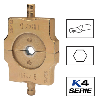 Klauke HR46 4 Series die set 6mm sq for R Series lugs Klauke HR46 4 Series die set 6mm sq for R Series lugs