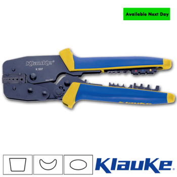 Klauke K507 Crimping tool with interchangeable dies in handle.