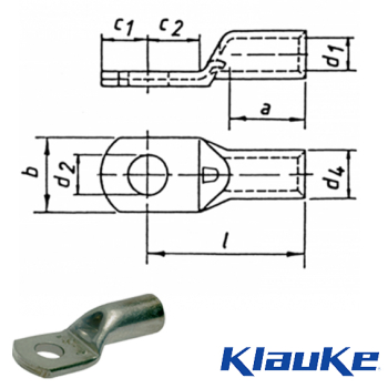 L0754MS Klauke L series M4 cable lug 0.75mm²