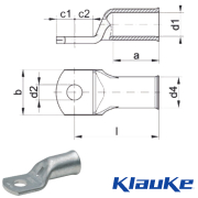 L66FMS Klauke L series flared entry M6 cable lug 6mm²