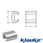 MCK185185 Klauke C-type clamps 60 x 40mm