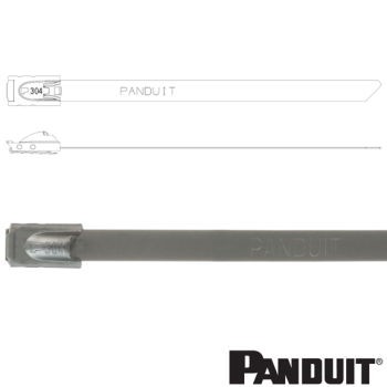 Panduit MLT2H-LP Pan-Steel 201x7.9mm stainless steel self-locking cable tie