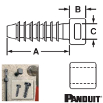 MPMWH32-L0 masonry push barb cable tie mount MPMWH32-L0 masonry push barb cable tie mount