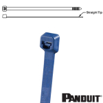 Panduit PLT3H-L186 282x7.6mm Polypropylene metal detectable cable ties