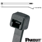Panduit PLT3S-M100 292x4.8mm black weather resistant polypropylene locking cable tie