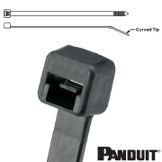 Panduit PLT3S-M100 292x4.8mm black weather resistant polypropylene locking cable tie