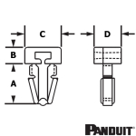 PM2H25-M push barb cable tie mount PM2H25-M push barb cable tie mount