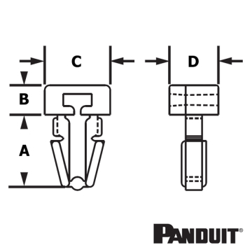 PM2H25-M push barb cable tie mount PM2H25-M push barb cable tie mount