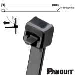 PRT4H-L0 368x7.6mm Weather resistant releasable cable ties nylon 6.6 PRT4H-L0 368x7.6mm Weather resistant releasable cable ties nylon 6.6