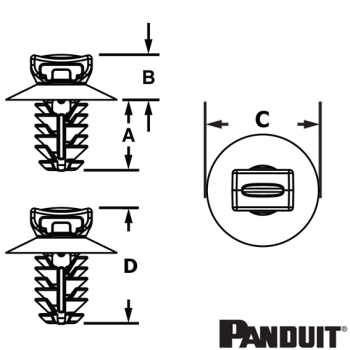 PUM-071-M30 Fir tree push mount PUM-071-M30 Fir tree push mount