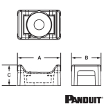 TM1S6-C natural nylon cable tie mount for M3 screw. TM1S6-C natural nylon cable tie mount for M3 screw.