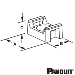 Panduit TM2S6-M69 16x10.8mm M3 nylon 6.6 flame retardant cable tie mount Panduit TM2S6-M69 16x10.8mm M3 nylon 6.6 flame retardant cable tie mount